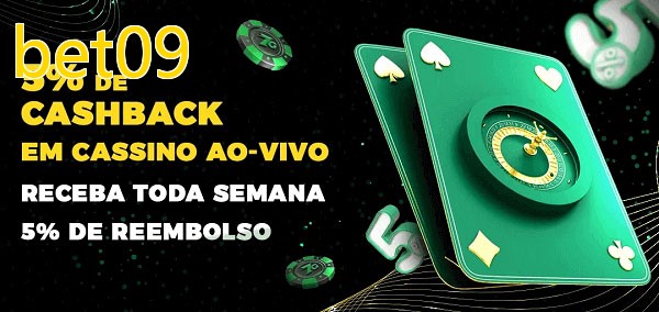 Promoções do cassino ao Vivo bet09